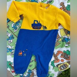 Vintage Okie Dokie Fleece Romper